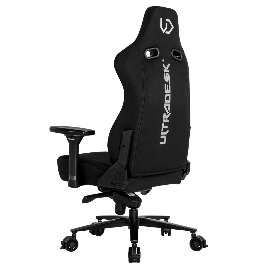 Sedia Ufficio Poltrona Ergonomica Girevole Con Braccioli E Poggiatesta Con Supporto Lombare Altezza Regolabile In Tessuto Nero Zik