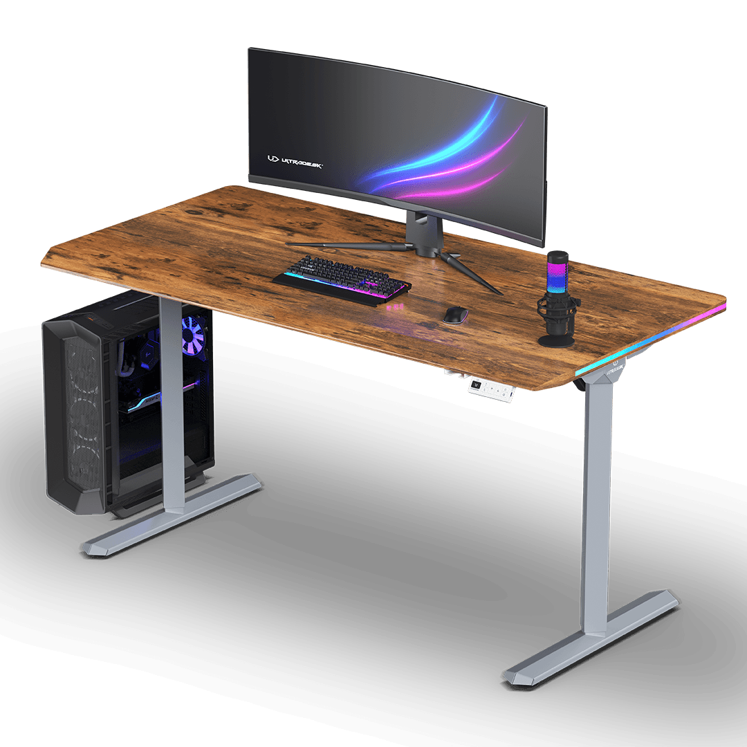 Ultradesk QUEST GREY Marrone