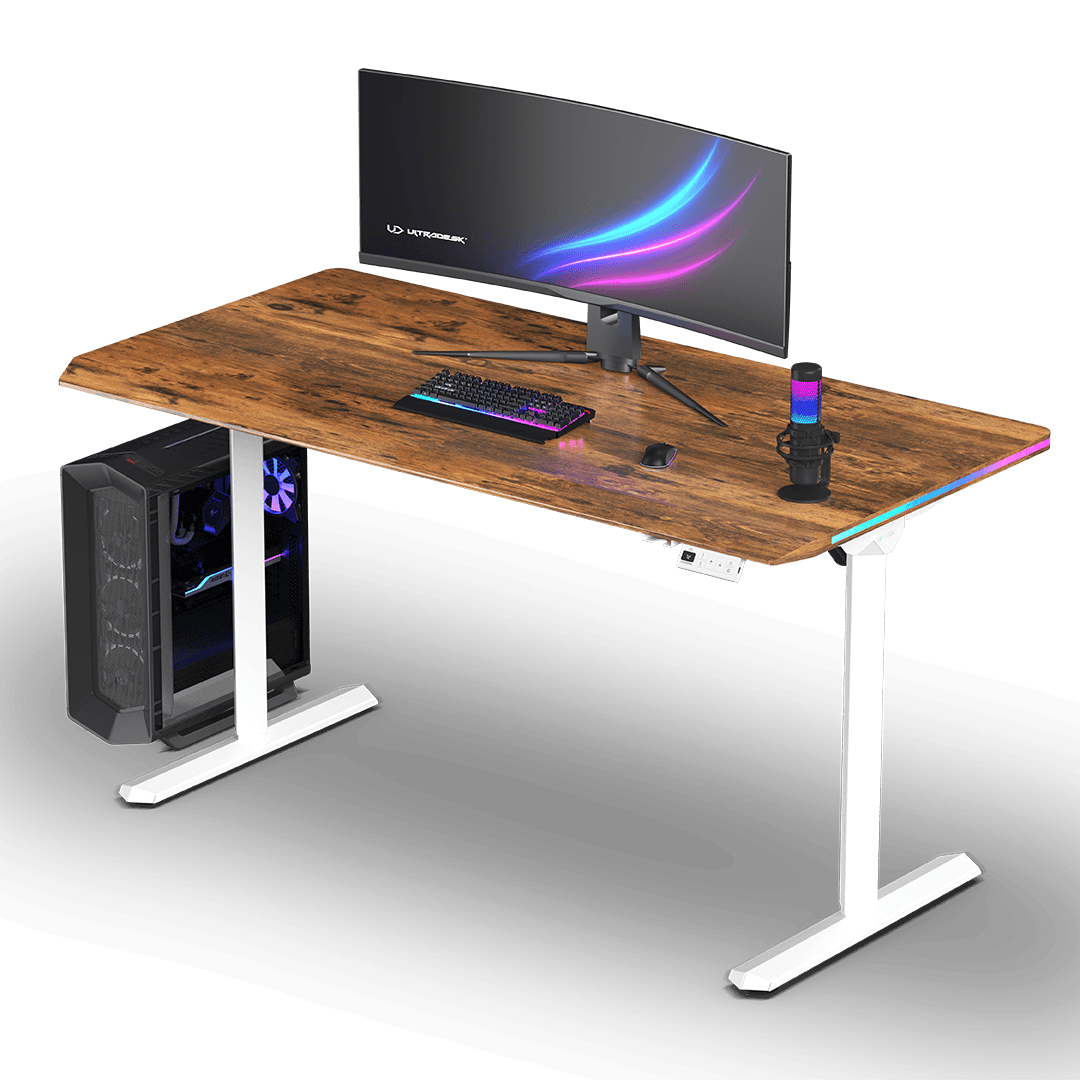 Ultradesk QUEST WHITE Marrone